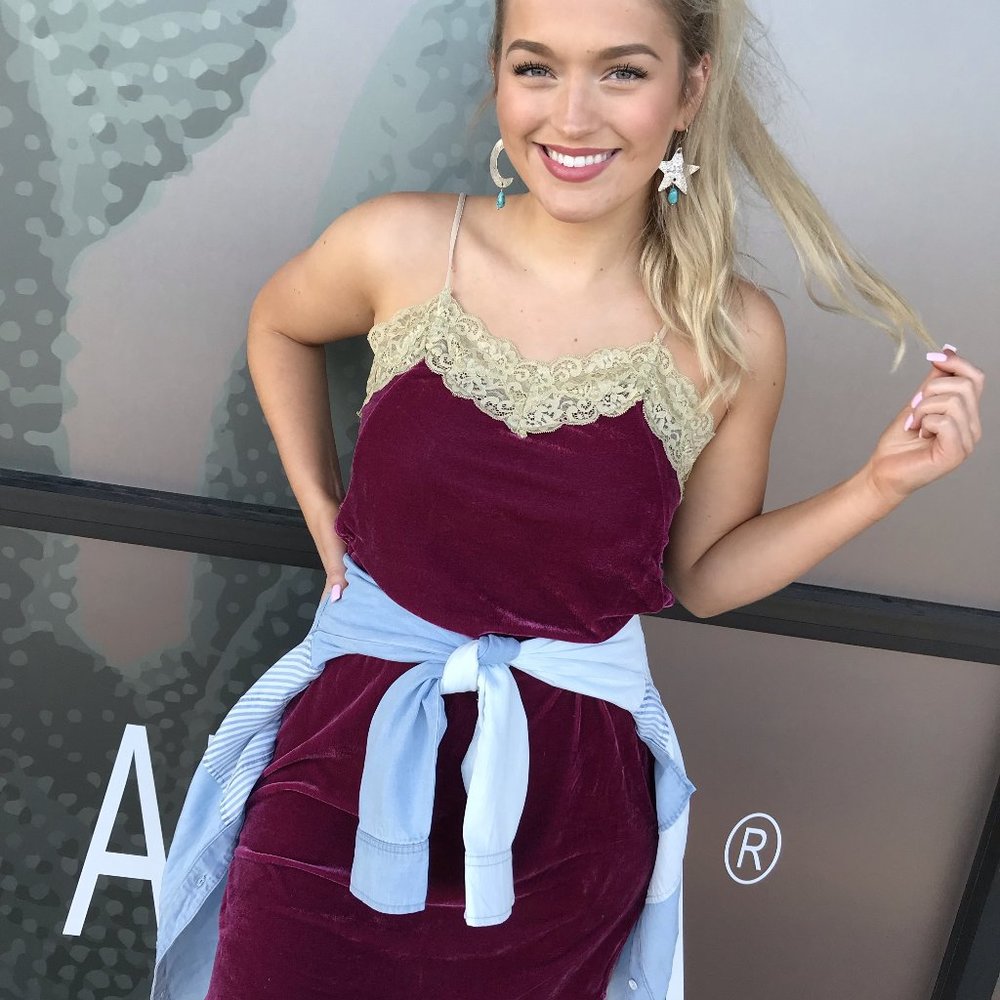 Aratta 'Without You' Velvet Mini Dress in Fuschia